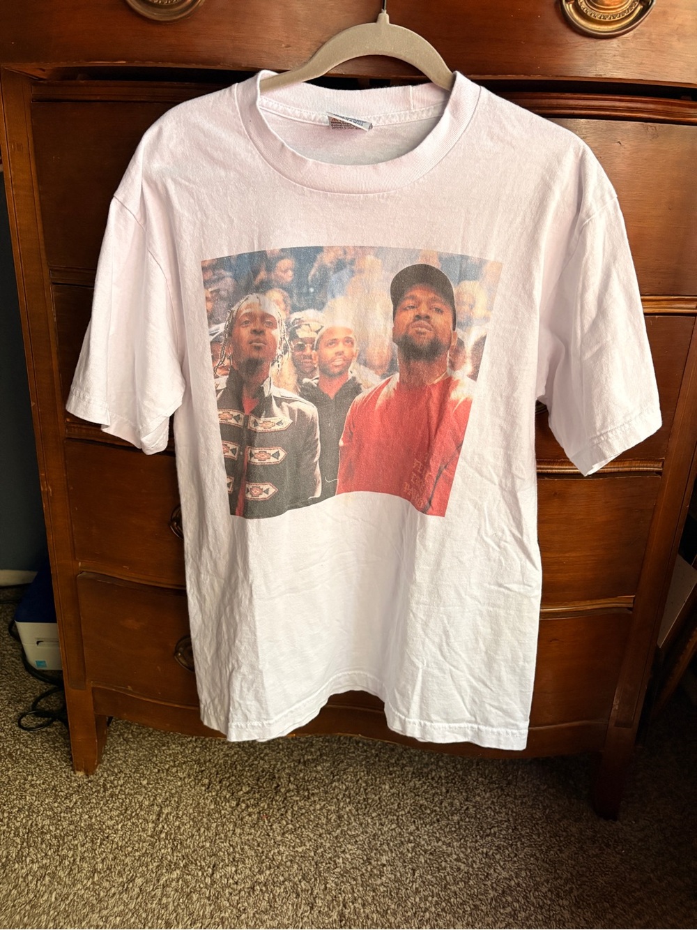 Kanye White Graphic Crew Neck T-Shirt